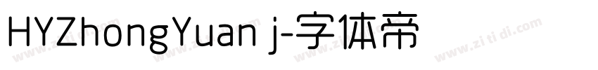 HYZhongYuan j字体转换